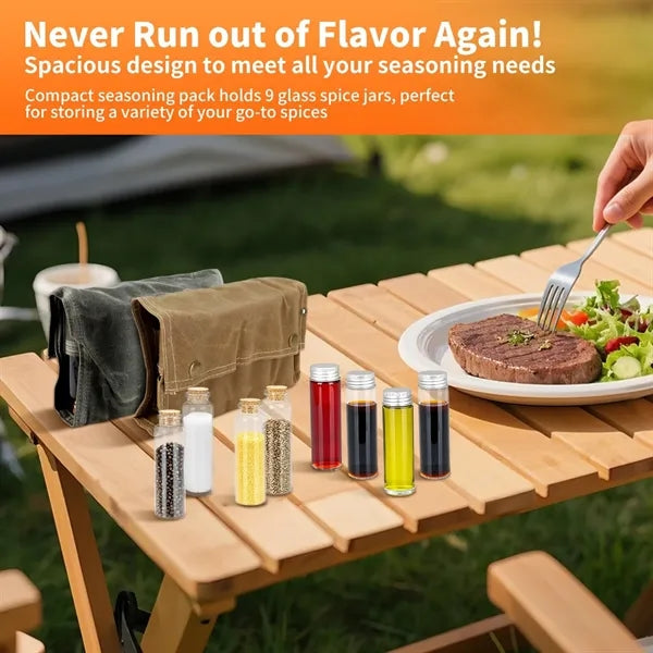 Canvas Spice Bag Seasoning Organizer Outdoor Cooks