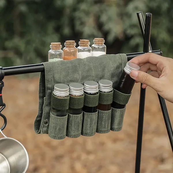 Canvas Spice Bag Seasoning Organizer Outdoor Cooks