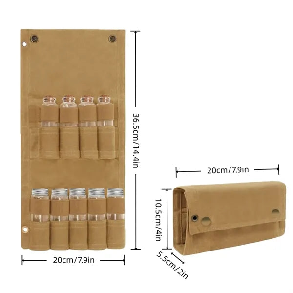 Canvas Spice Bag Seasoning Organizer Outdoor Cooks