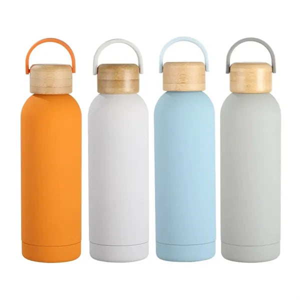 32oz Stainless Steel Vacuum Bottle with Bamboo Lid