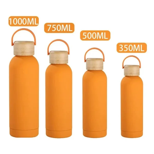 32oz Stainless Steel Vacuum Bottle with Bamboo Lid