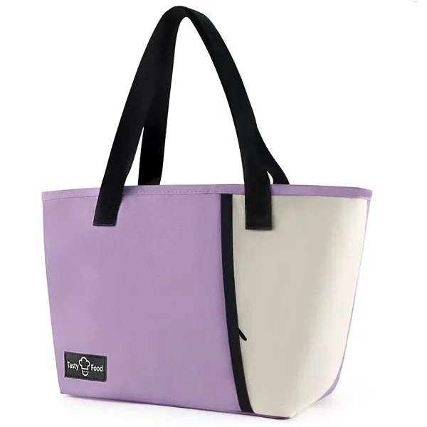 8-Can Color-Block Insulated Lunch Tote Cooler