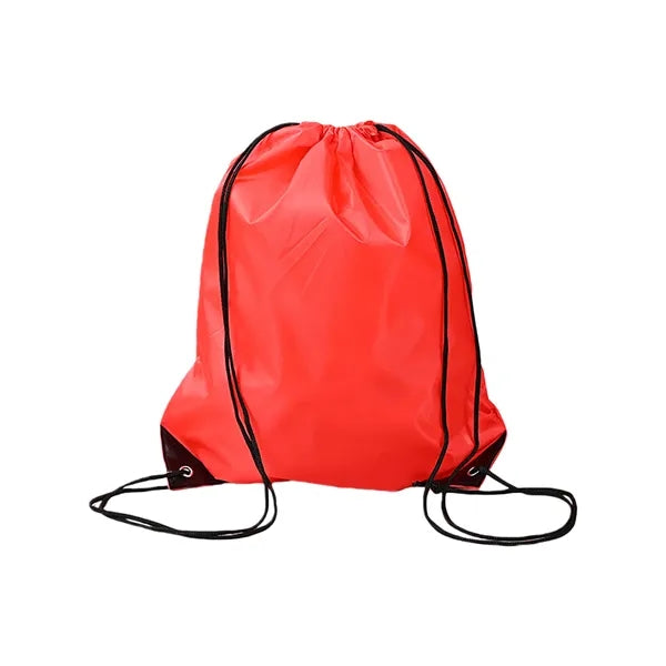 Polyester Drawstring Backpack Reinforced Corner Adjustable