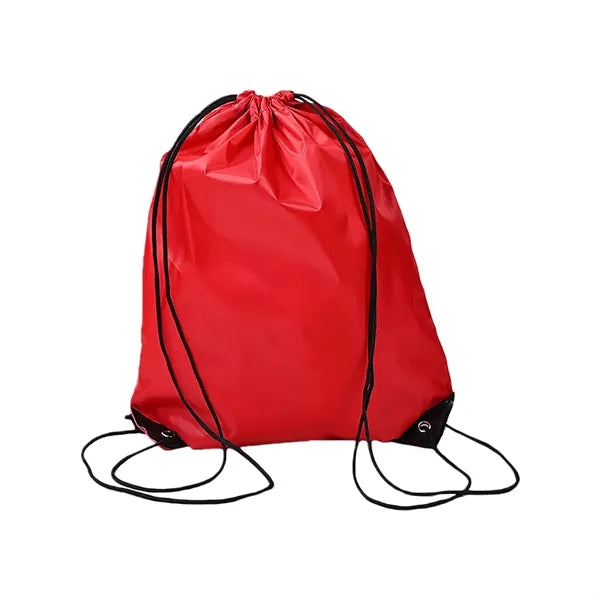 Polyester Drawstring Backpack Reinforced Corner Adjustable