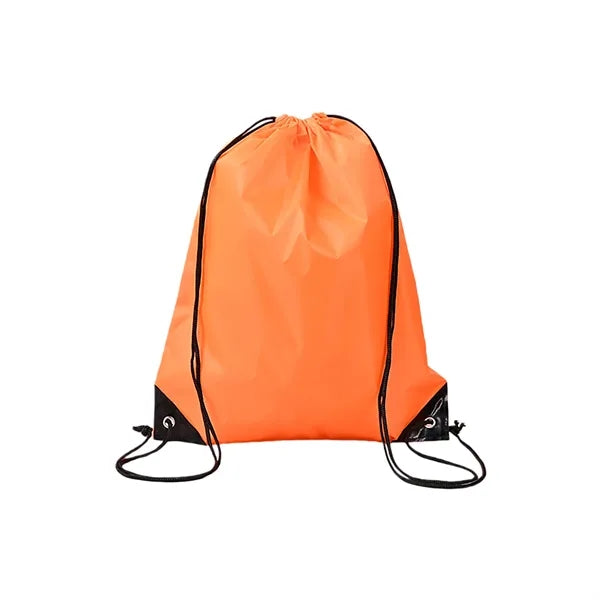 Polyester Drawstring Backpack Reinforced Corner Adjustable