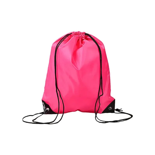 Polyester Drawstring Backpack Reinforced Corner Adjustable