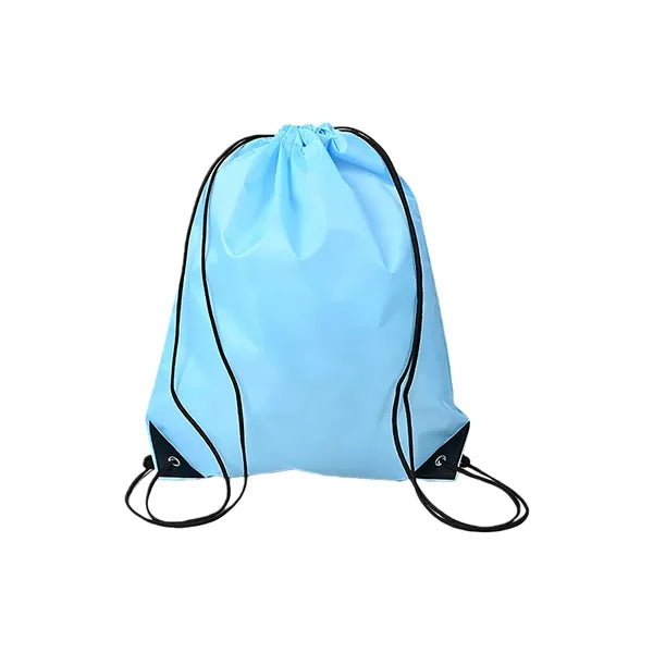 Polyester Drawstring Backpack Reinforced Corner Adjustable