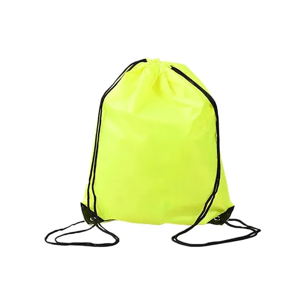 Polyester Drawstring Backpack Reinforced Corner Adjustable