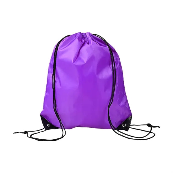 Polyester Drawstring Backpack Reinforced Corner Adjustable