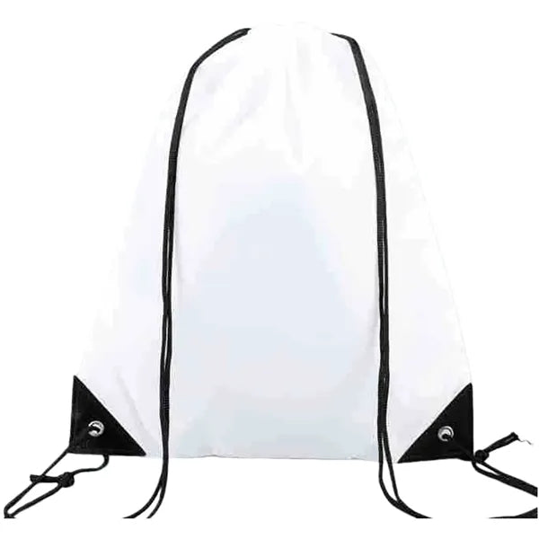 Polyester Drawstring Backpack Reinforced Corner Adjustable