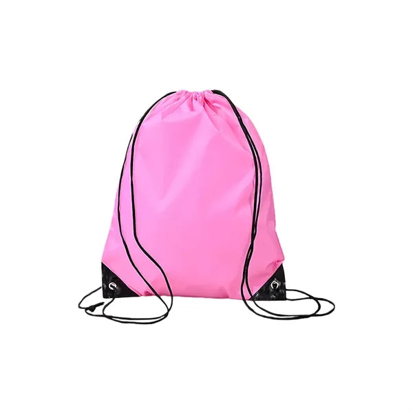 Polyester Drawstring Backpack Reinforced Corner Adjustable