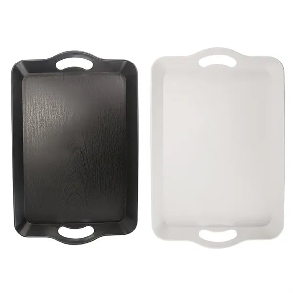 PP Imitation Wood Grain Portable Fast Food Tray