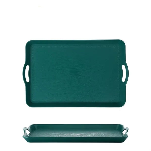 PP Imitation Wood Grain Portable Fast Food Tray