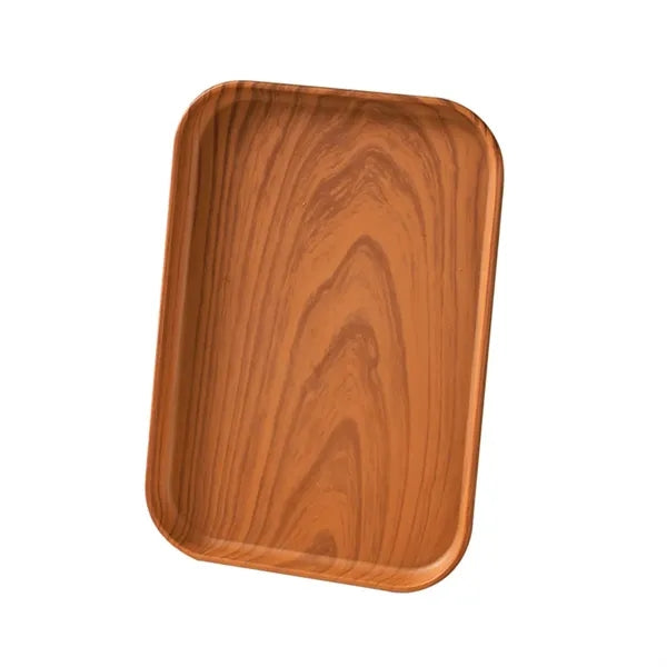 Eco-Friendly Wood Graining PP Material Serving Tray