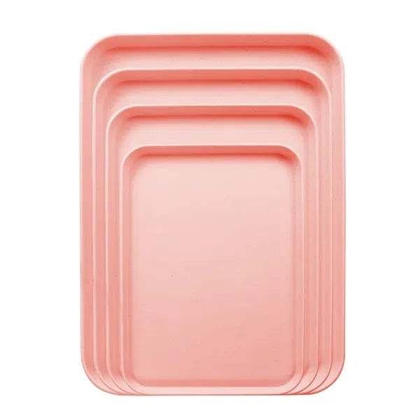 Eco-Friendly Wood Graining PP Material Serving Tray