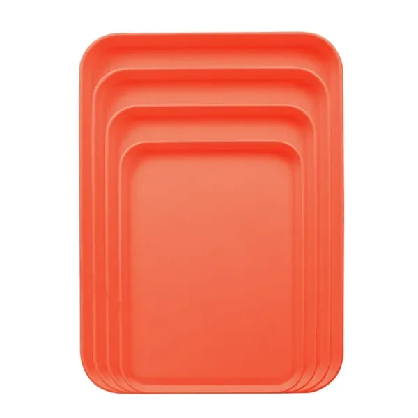 Eco-Friendly Wood Graining PP Material Serving Tray