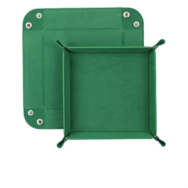 Branded PU Leather Tray Desktop Storage Organizer