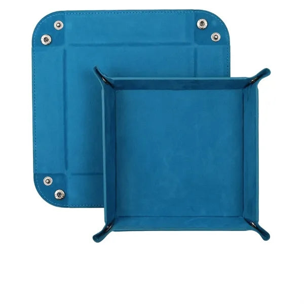 Branded PU Leather Tray Desktop Storage Organizer