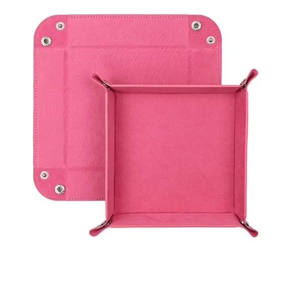Branded PU Leather Tray Desktop Storage Organizer