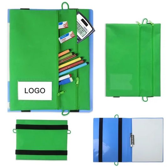 File Folder W/Zippered Pen Holder