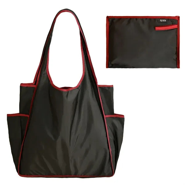 Waterproof Foldable Shoulder Carry Tote Bag With Side Pocket