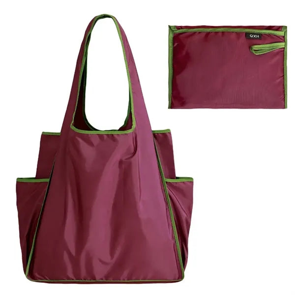 Waterproof Foldable Shoulder Carry Tote Bag With Side Pocket