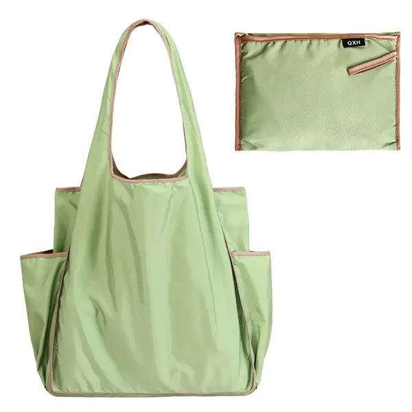 Waterproof Foldable Shoulder Carry Tote Bag With Side Pocket