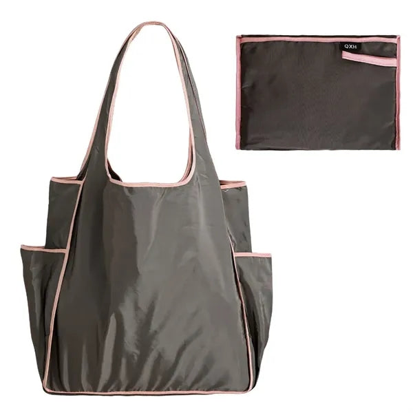 Waterproof Foldable Shoulder Carry Tote Bag With Side Pocket