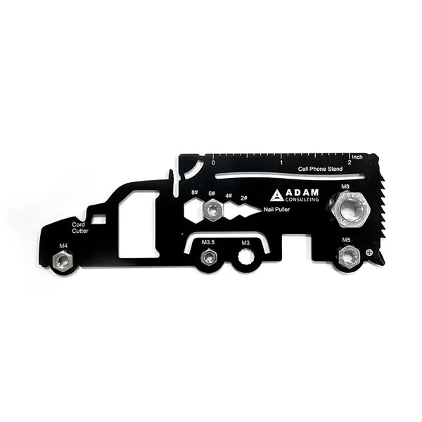 GearCard 21-in-1 Truck-Shaped Multi-Tool Steel Wallet Card
