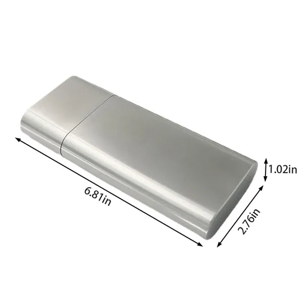 Men Gift 2 oz Stainless Steel Hip Flask with Cigar Tube
