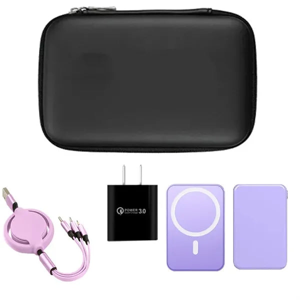 4in1 Retractable cables Magsafe Charger 5000mah Wall Adapter