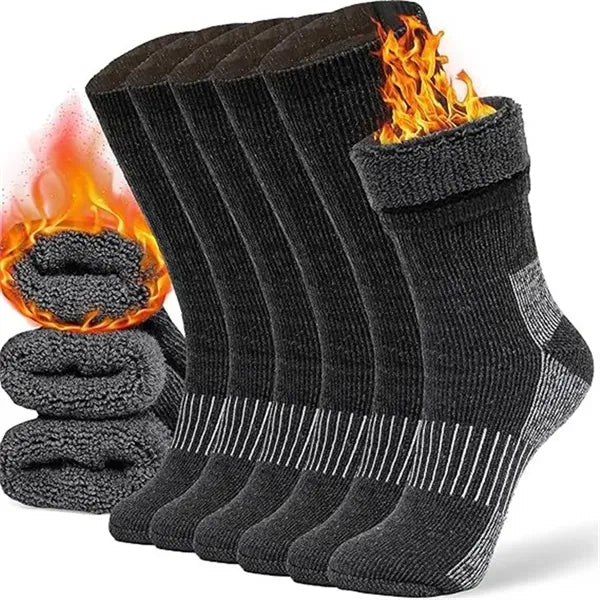 Ultra-warm fleece-lined socks for outdoor and indoor comfort