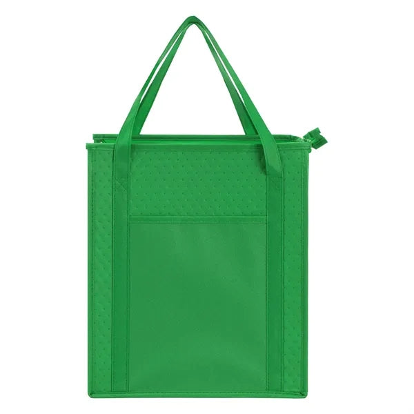 Non-Woven Cooler Tote Bag With Front Pocket & Bottle Holder