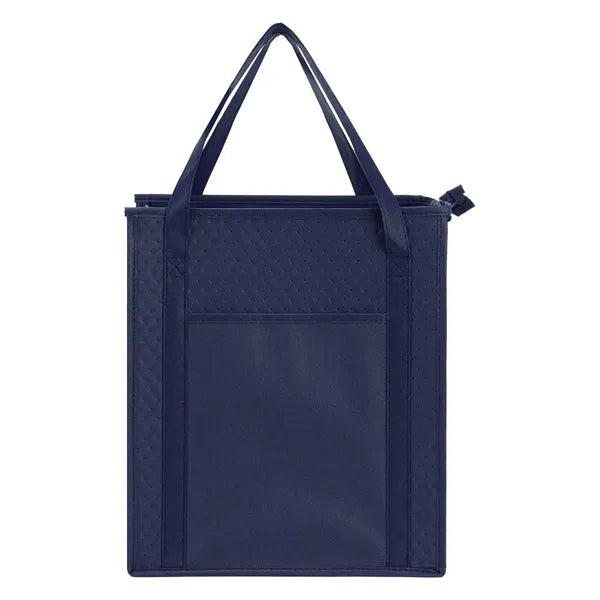 Non-Woven Cooler Tote Bag With Front Pocket & Bottle Holder