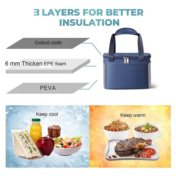 Large insulated cooler bag for lunch picnic travel office