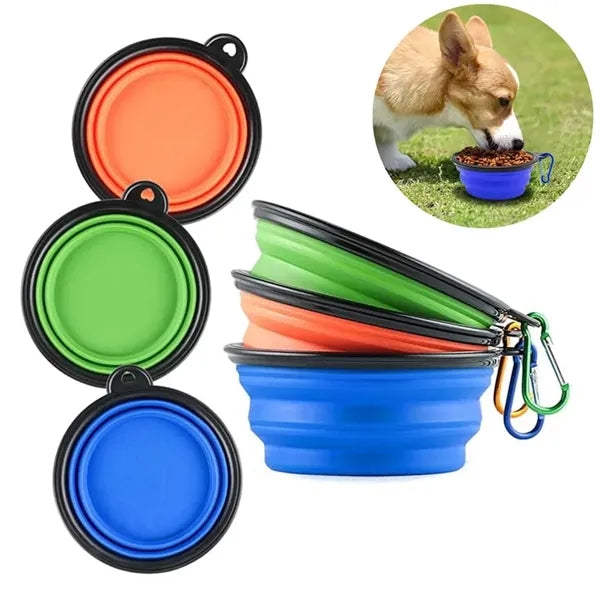 Collapsible 34 OZ Silicone Pet Travel Bowl