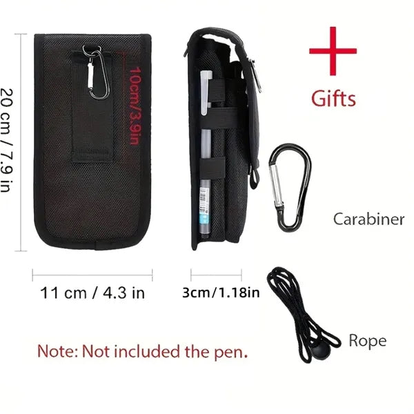 Multi-pocket Phone Belt Waist Pouch Holster With Pen Holder