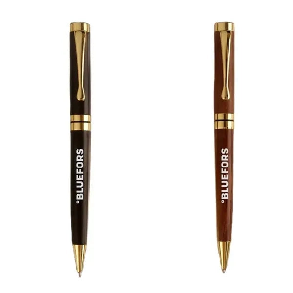 Elegant Wood & Metal Signature Pen - Professional