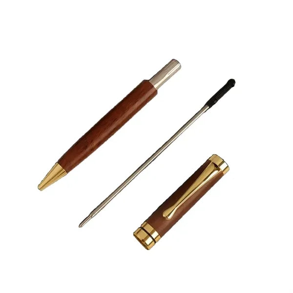 Elegant Wood & Metal Signature Pen - Professional