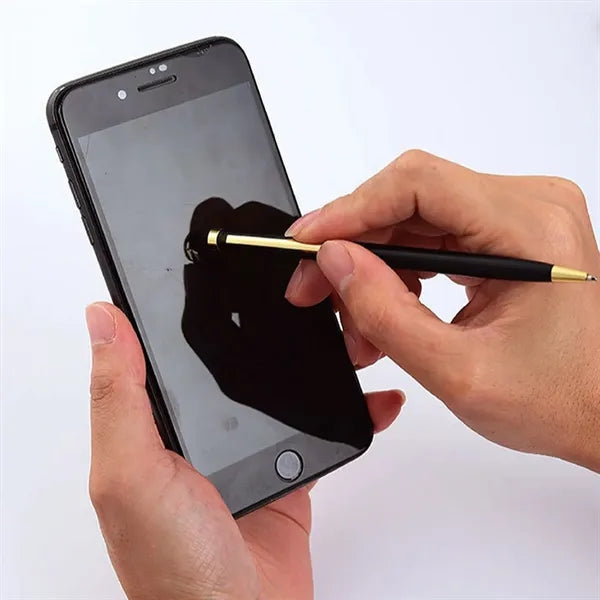 Metal Click Gel Pen with Stylus 2-in-1