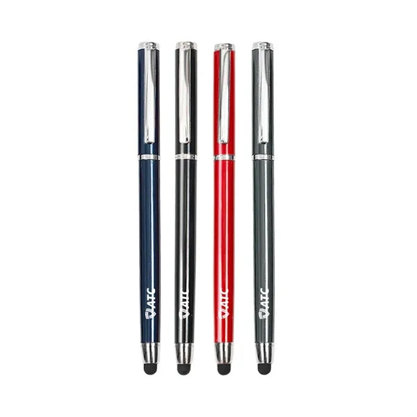 Metal Cap Gel Pen with Stylus 2-in-1