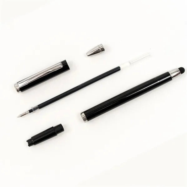 Metal Cap Gel Pen with Stylus 2-in-1