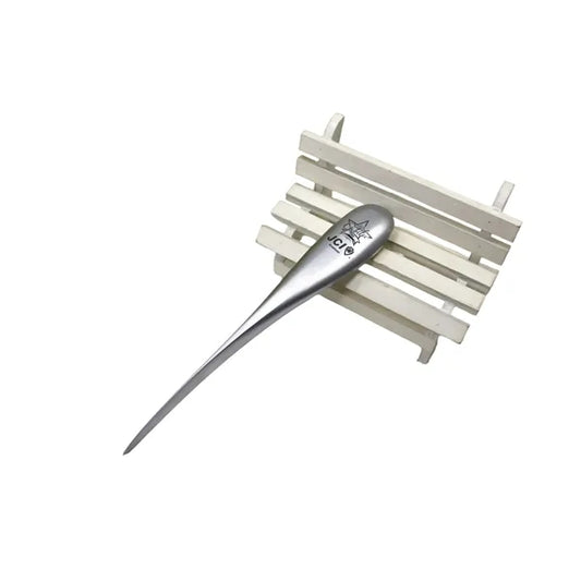Drop-shaped metal letter opener