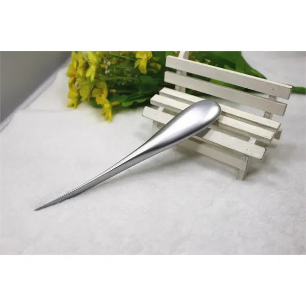 Drop-shaped metal letter opener