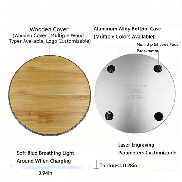 Wooden 15W Wireless Charger