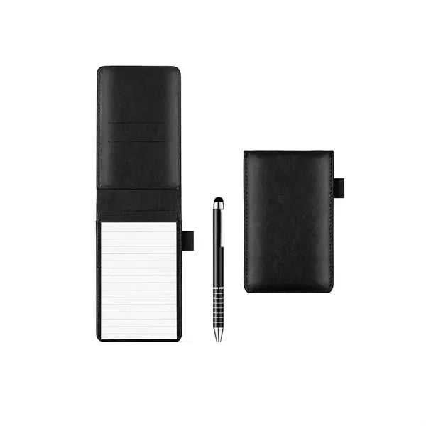 Mini PU Pocket Notepad and Metal Ballpoint Pen