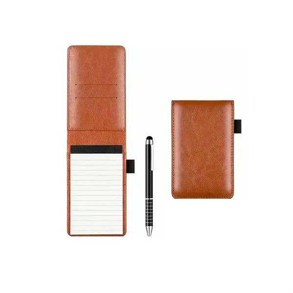 Mini PU Pocket Notepad and Metal Ballpoint Pen
