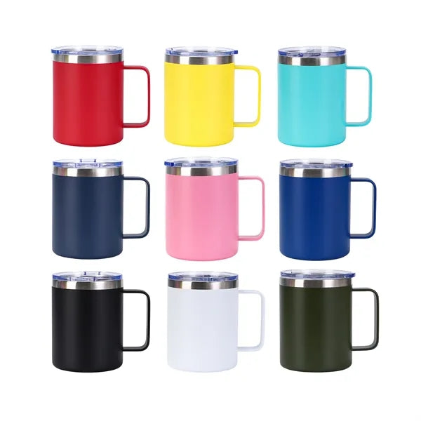 Premium 12oz Stainless Steel Mug with Handle