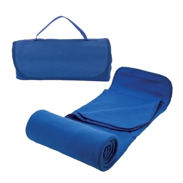 Portable Double-sided Fleece Roll-Up Blanket