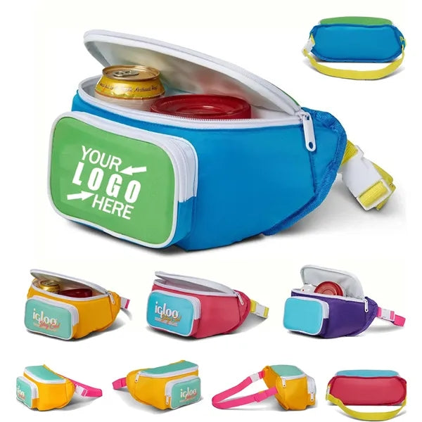 20 Oz Retro Fanny Pack Portable Cooler w/ Front Pocket